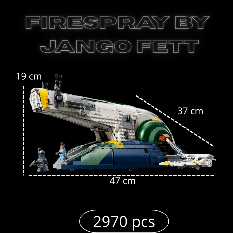Vaisseau spatial de classe Firespray de Jango Fett (2 970 pièces)