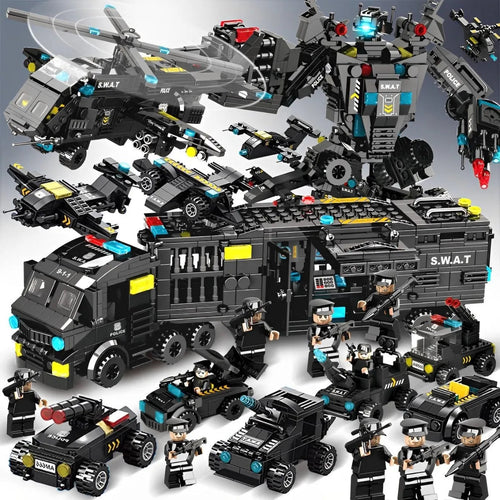 Hélicoptère, Transformer et Camion – 51 Modèles Différents (700 Pièces)