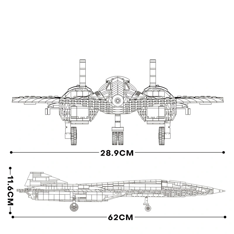 Avion de reconnaissance SR-72 (2071 pièces)