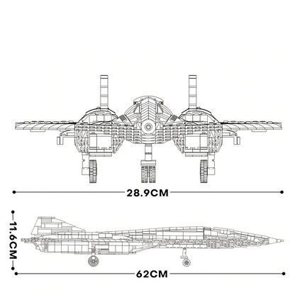 Avion de reconnaissance SR-72 (2071 pièces)