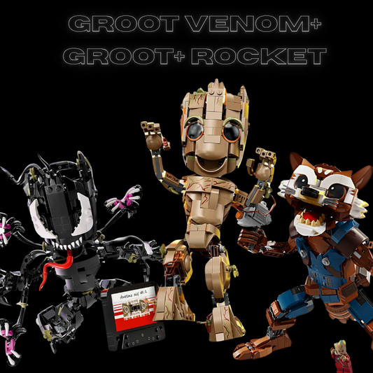 Pack Spécial ! Groot Venom + Groot + Rocket